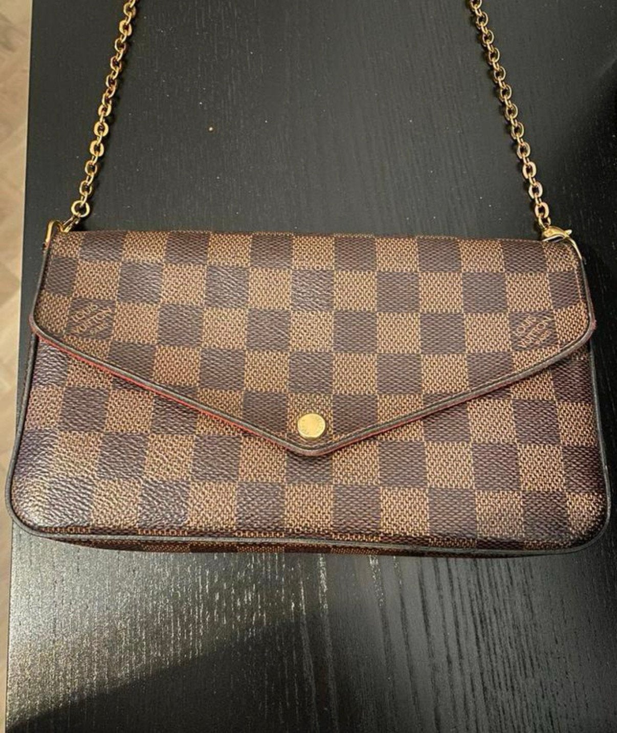 Louis Vuitton Pochette tas, Ophalen of Verzenden, Gebruikt, Bruin, Handtas