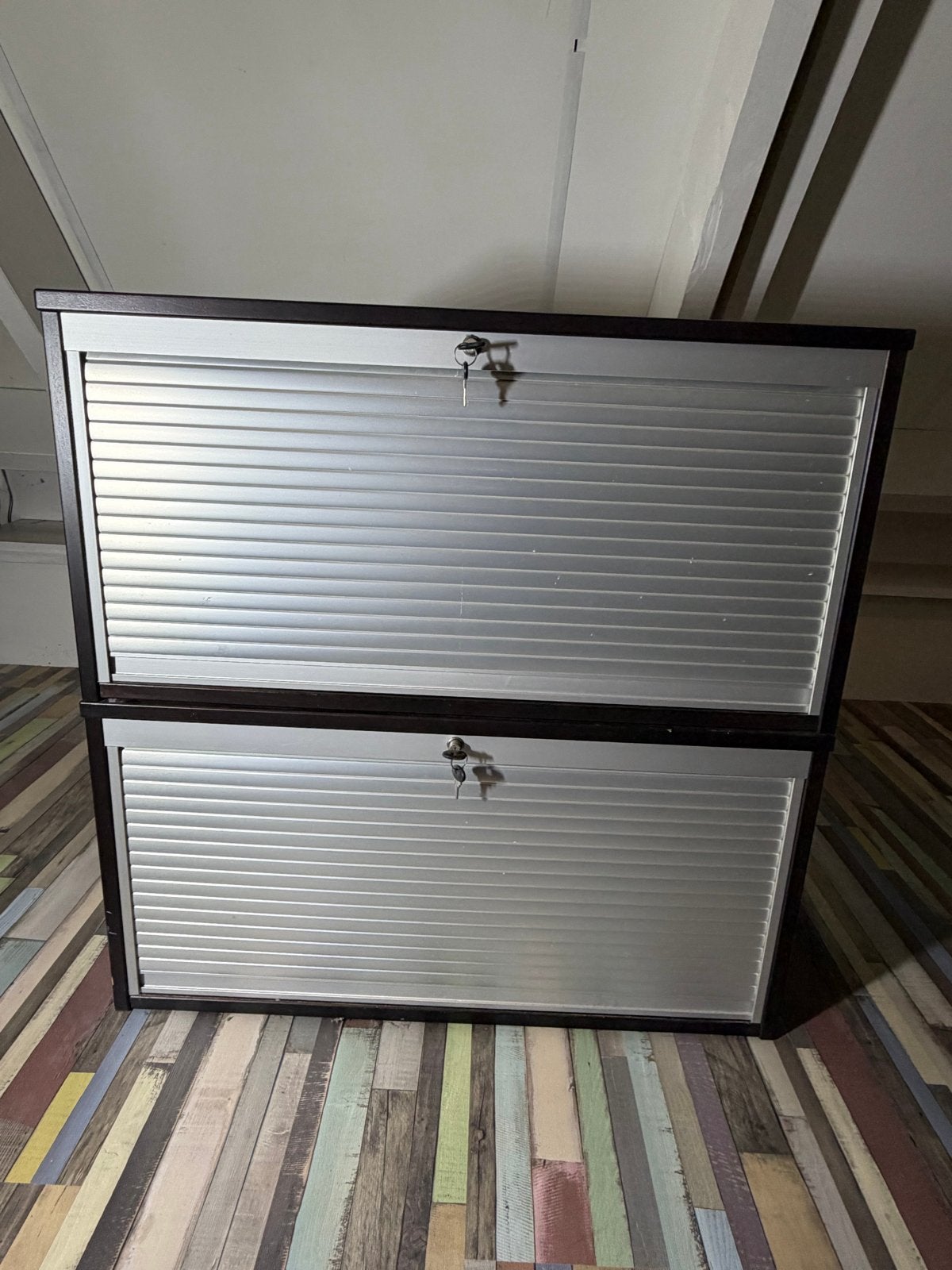 Ikea rolluikkastjes met slot - 2 stuks, Ophalen, Gebruikt, 50 tot 100 cm, Minder dan 100 cm