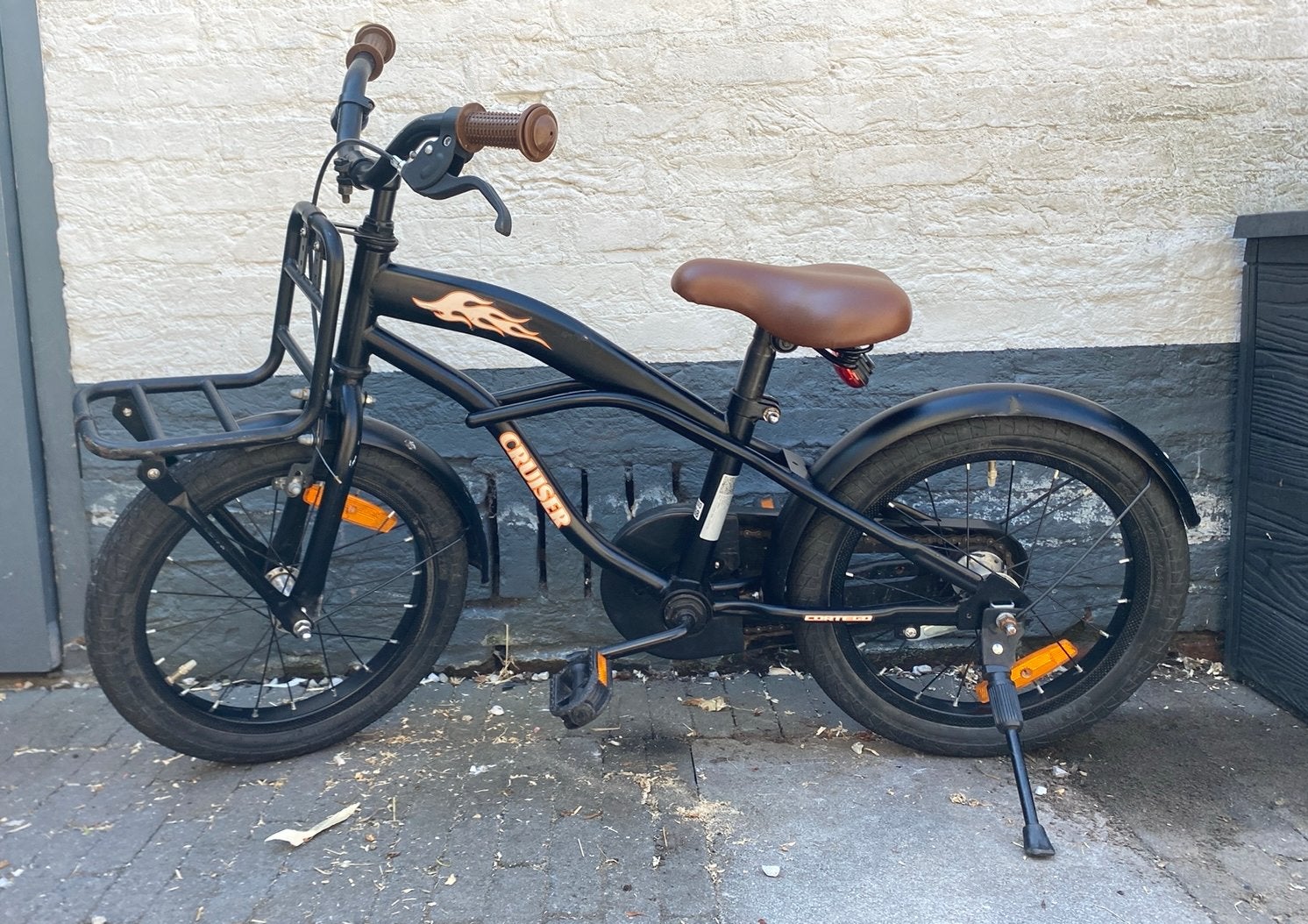 Cortego Cruiser fiets 16 inch Zwart, Ophalen, Terugtraprem, Zijwieltjes, 16 tot 20 inch