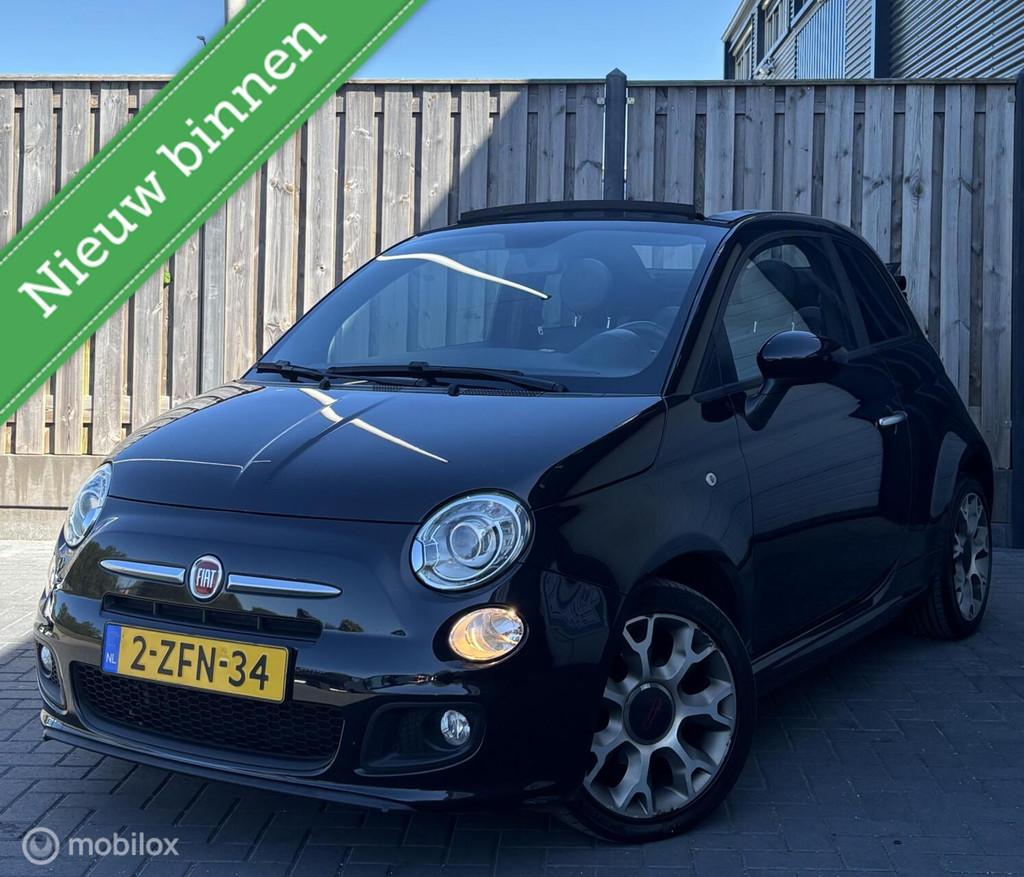 Fiat 500 0.9 TwinAir Turbo 500S/AIRCO/NAP/PDC/LMV/CABRIO/, Auto's, Fiat, Zwart, Bedrijf, Handgeschakeld, 26 km/l
