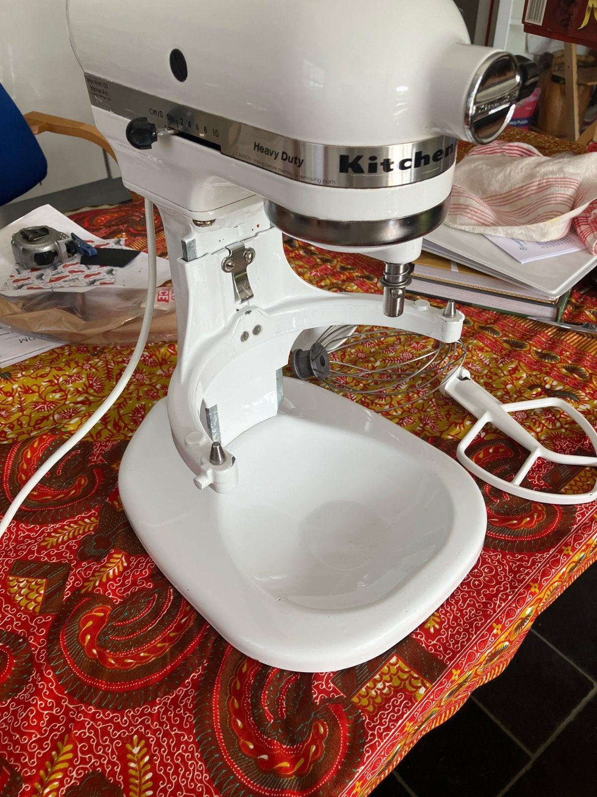 Amerikaanse KitchenAid Heavy Duty met omvormer, 4 liter of meer, Ophalen of Verzenden, Gebruikt, 3 snelheden of meer