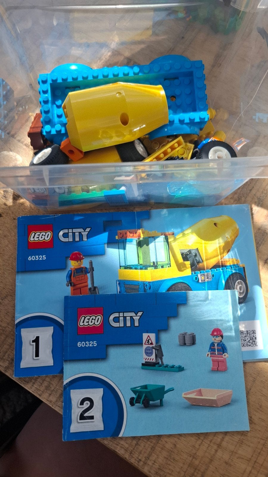 LEGO City 60325 Cementmixer met instructieboekjes, Ophalen, City, Lego, Zo goed als nieuw