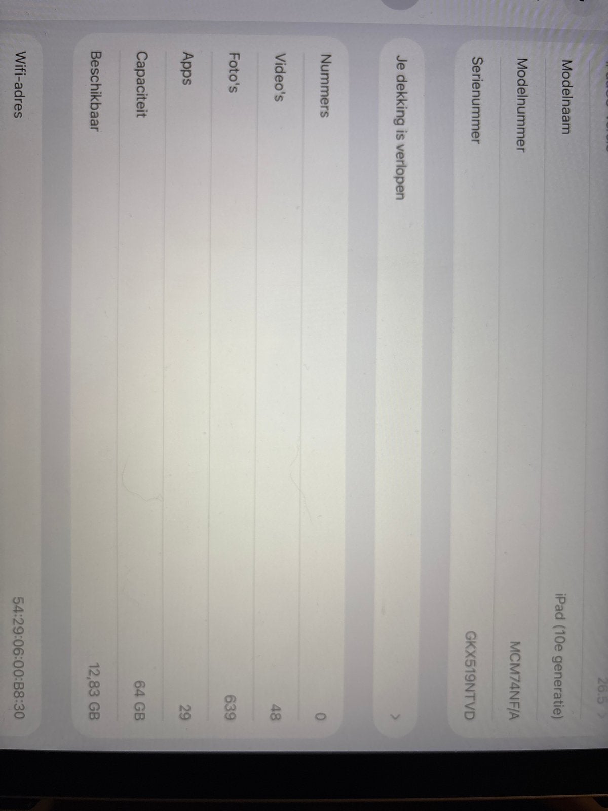 Apple iPad 10e generatie 64GB (Wi-Fi), 10 inch, Apple iPad, Ophalen of Verzenden, Zo goed als nieuw