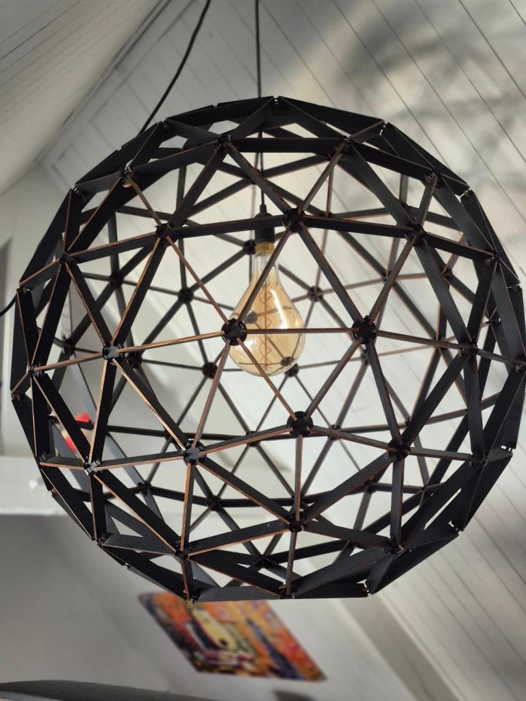 Binthout bollelamp zwart, 100cm diameter, Huis en Inrichting, Lampen | Hanglampen, Ophalen, Gebruikt, 75 cm of meer, Modern