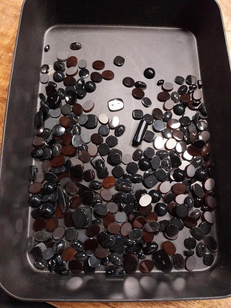 Partij onyx zegelstenen en cabochons, Ophalen of Verzenden, Nieuw
