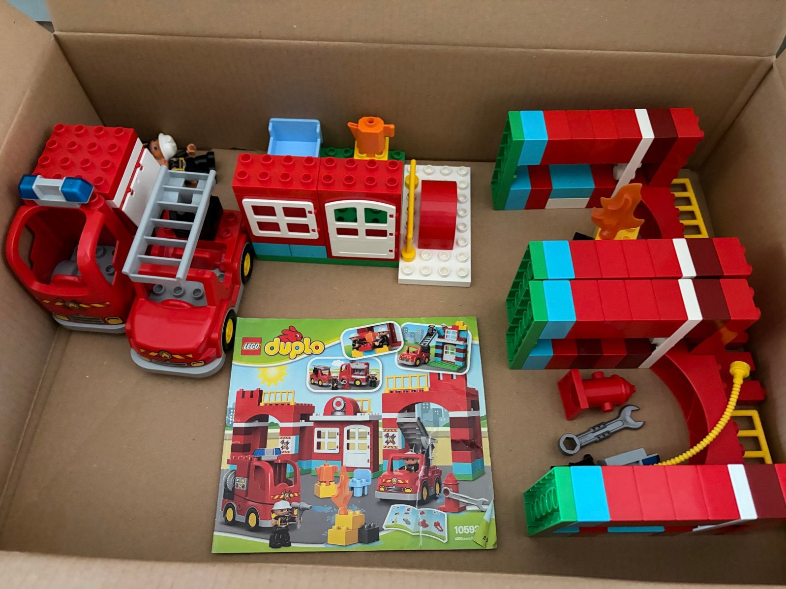 Lego Duplo Brandweer, Politie en Graafmachine sets, Kinderen en Baby's, Ophalen, Gebruikt, Compleet, Duplo