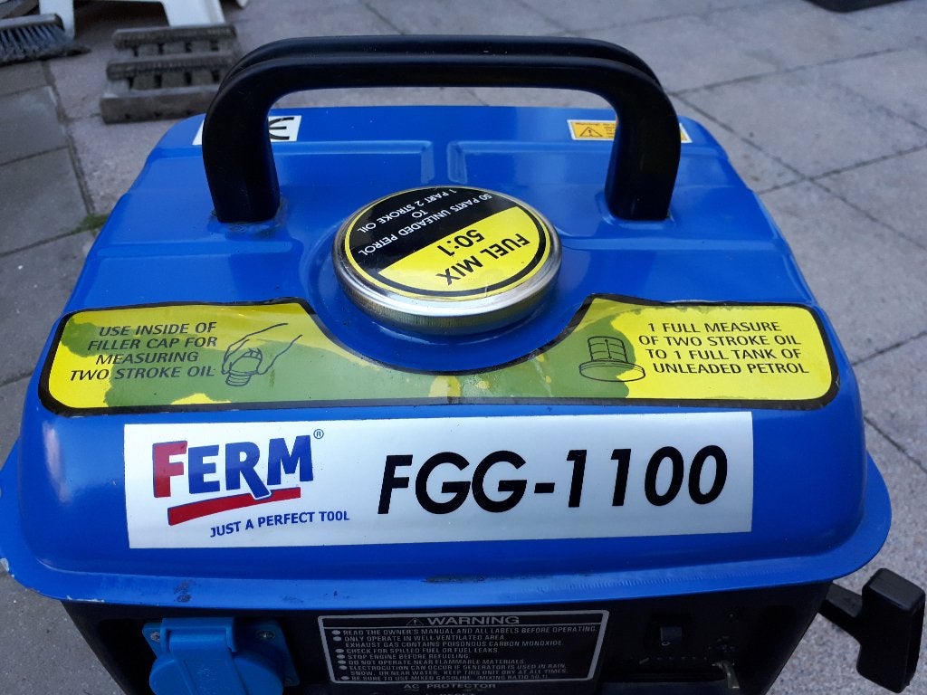Ferm FGG 1100 generator, Ophalen, Gebruikt