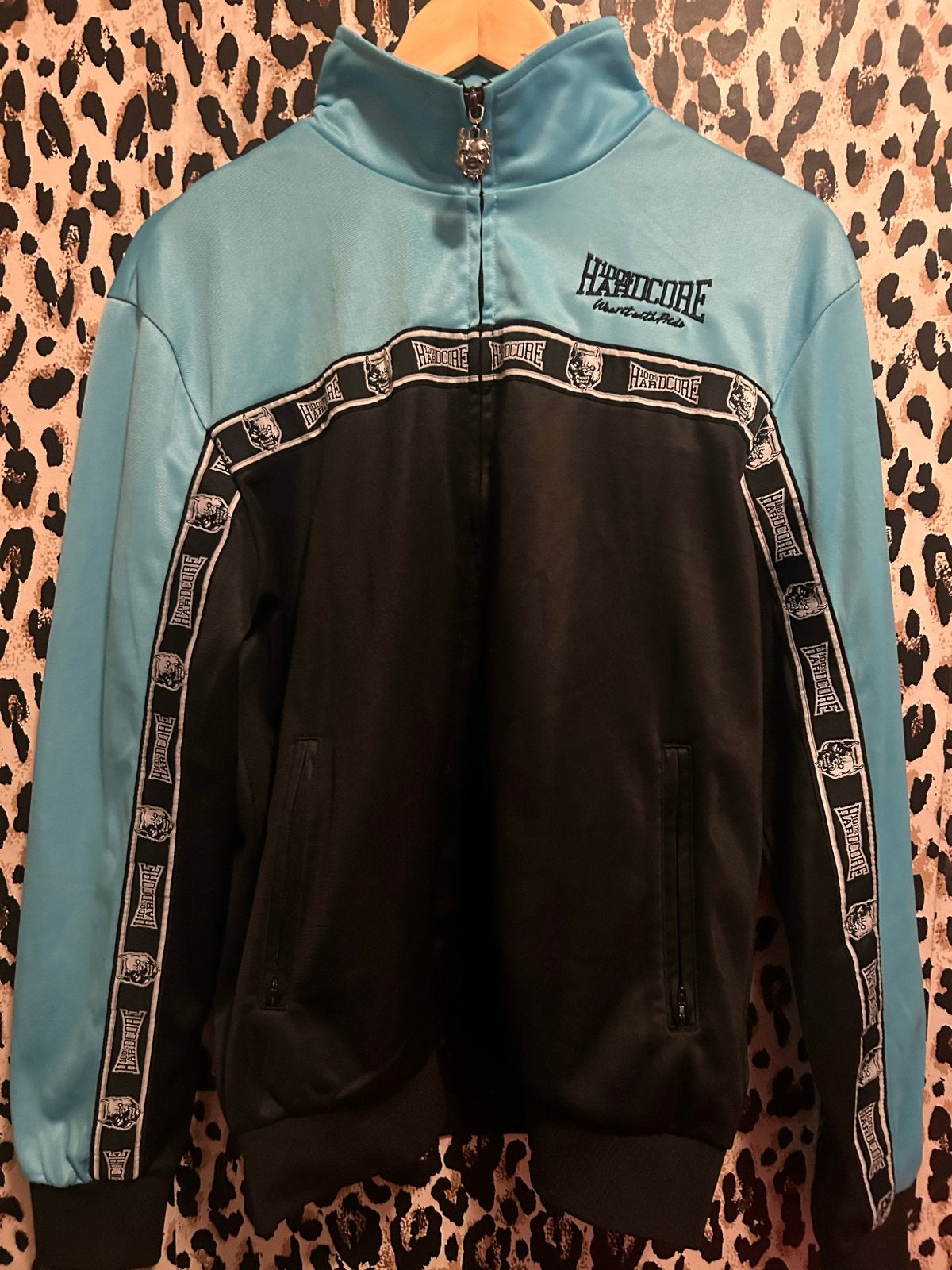 100% Hardcore Trainingspak - Broek S, Vest M, Ophalen, Zo goed als nieuw, Maat 38/40 (M), Blauw