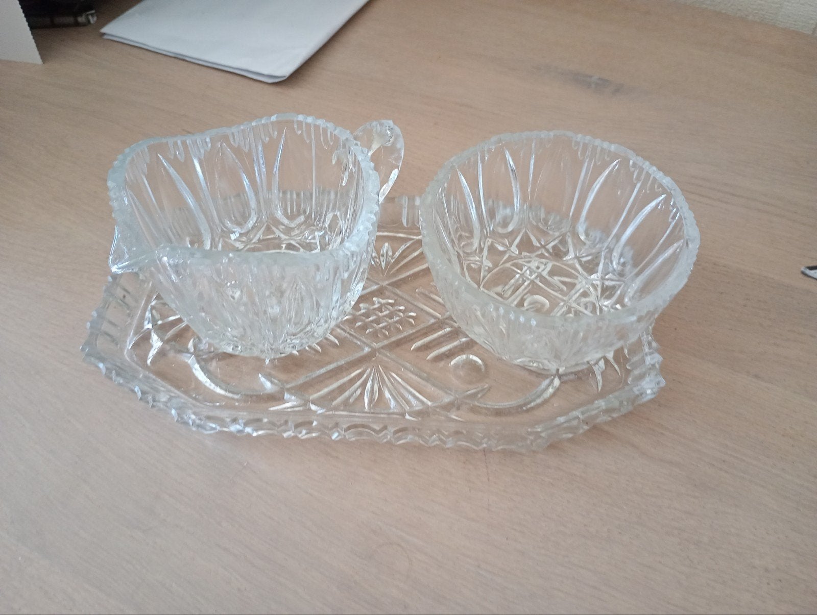 Vintage 60s driedelige melk en suiker set, Antiek en Kunst, Ophalen