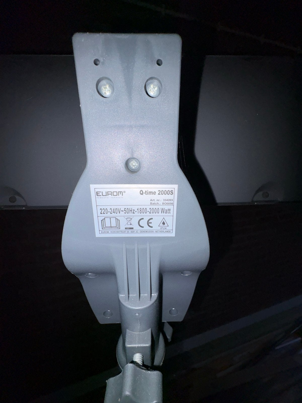 2 Eurom Q-time 2000S terrasverwarmers met standaard, Ophalen of Verzenden, Gebruikt, Elektrisch, Vloer