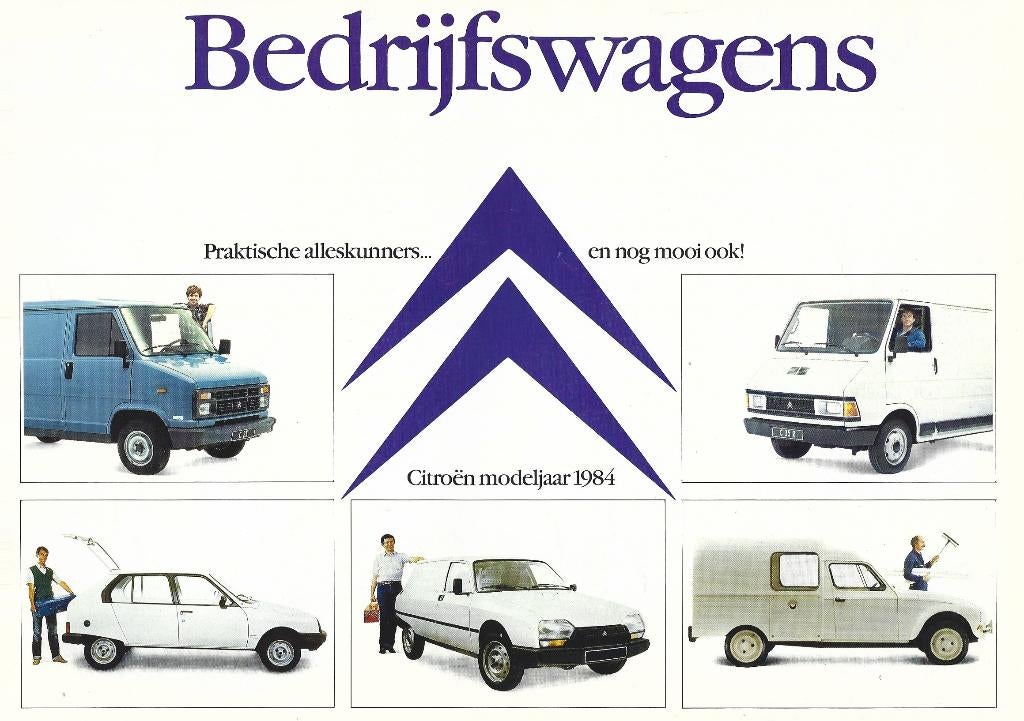 Folder Citroen bedrijfswagens 1984, Ophalen of Verzenden, Gelezen, Citroën
