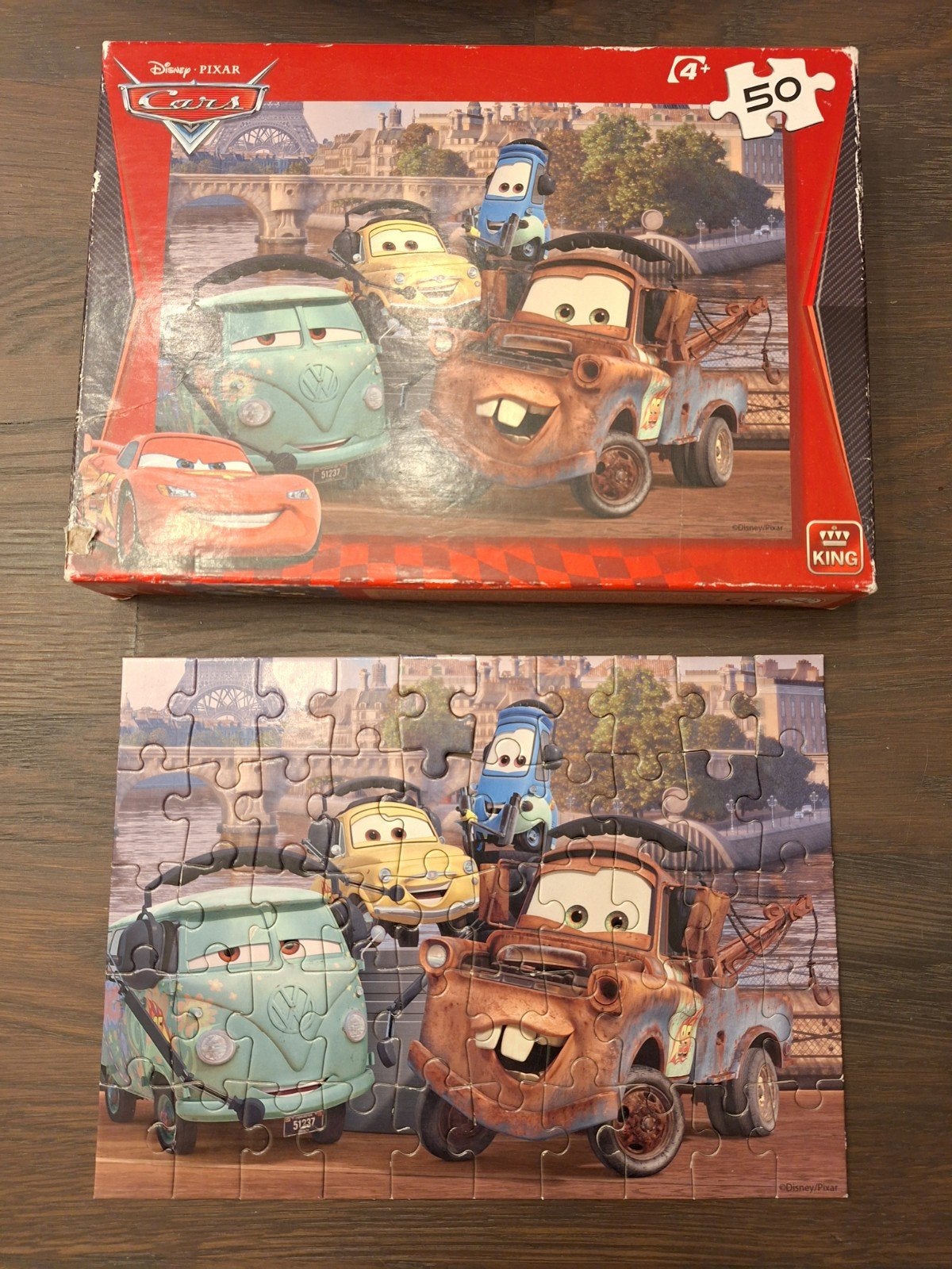 Cars puzzel 50 stukjes (uiteraard compleet), Ophalen of Verzenden, 10 tot 50 stukjes, Gebruikt, 4 tot 6 jaar