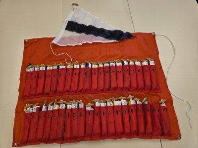 Set seinvlaggen 40 stuks in etui, Niet ingevuld, Nieuw, Niet ingevuld, Niet ingevuld