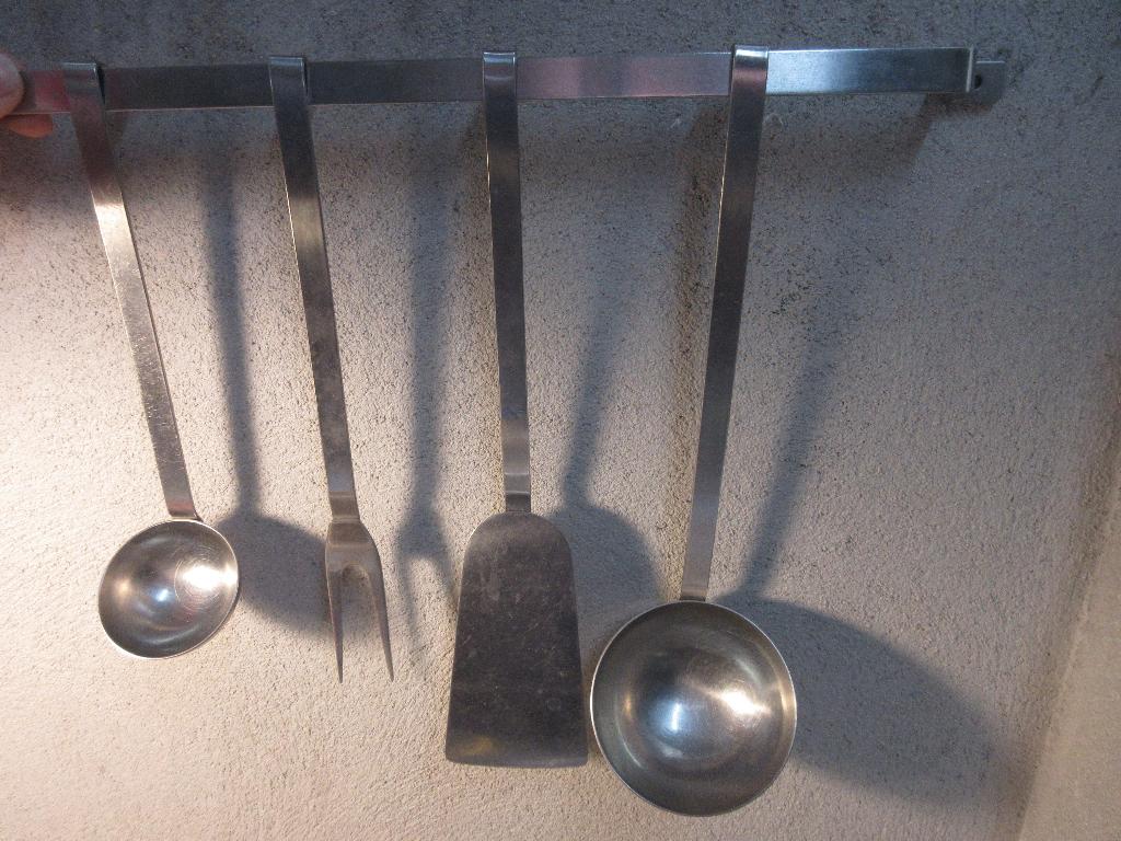 Vintage lepelrek, Ophalen of Verzenden, Gebruikt, Rvs of Chroom