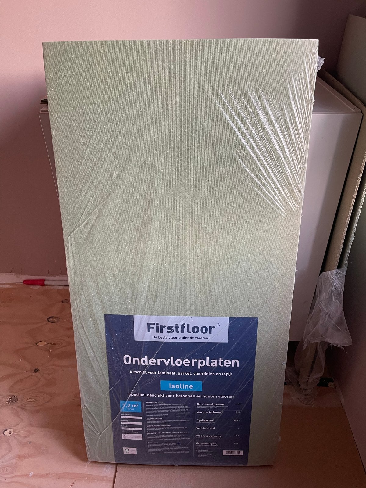Firstfloor Ondervloerplaten Isoline - 7mm dik, 7,2 m², Doe-het-zelf en Verbouw, Ophalen, Overige materialen, 30 cm of meer, 50 tot 150 cm