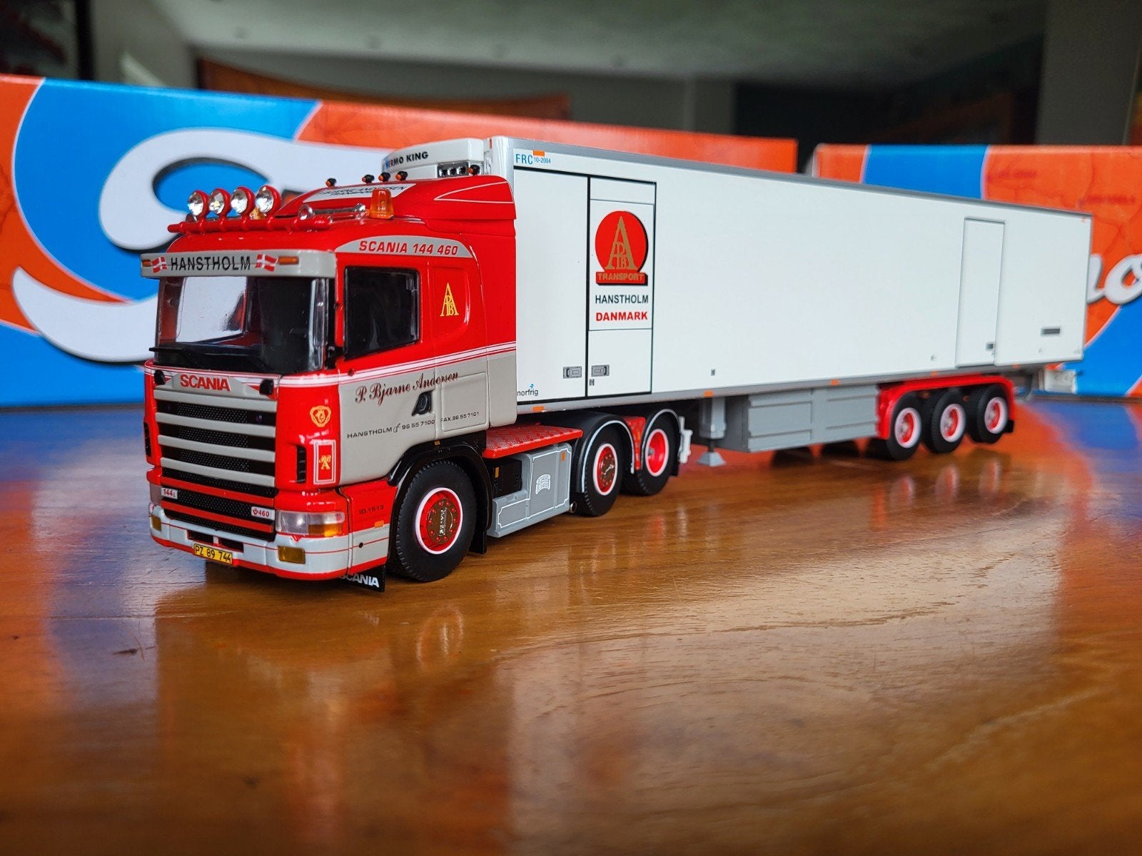 Tekno P Bjarne Andersen scania 4 serie, Hobby en Vrije tijd, Ophalen of Verzenden, Zo goed als nieuw, Bus of Vrachtwagen, Tekno