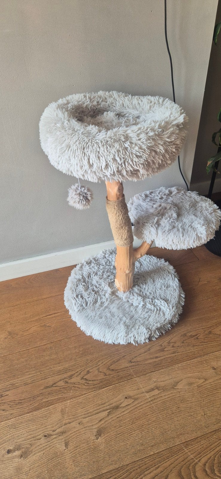 katten krabpaal met plateau en mand, Dieren en Toebehoren, Ophalen, Zo goed als nieuw, Krabpaal