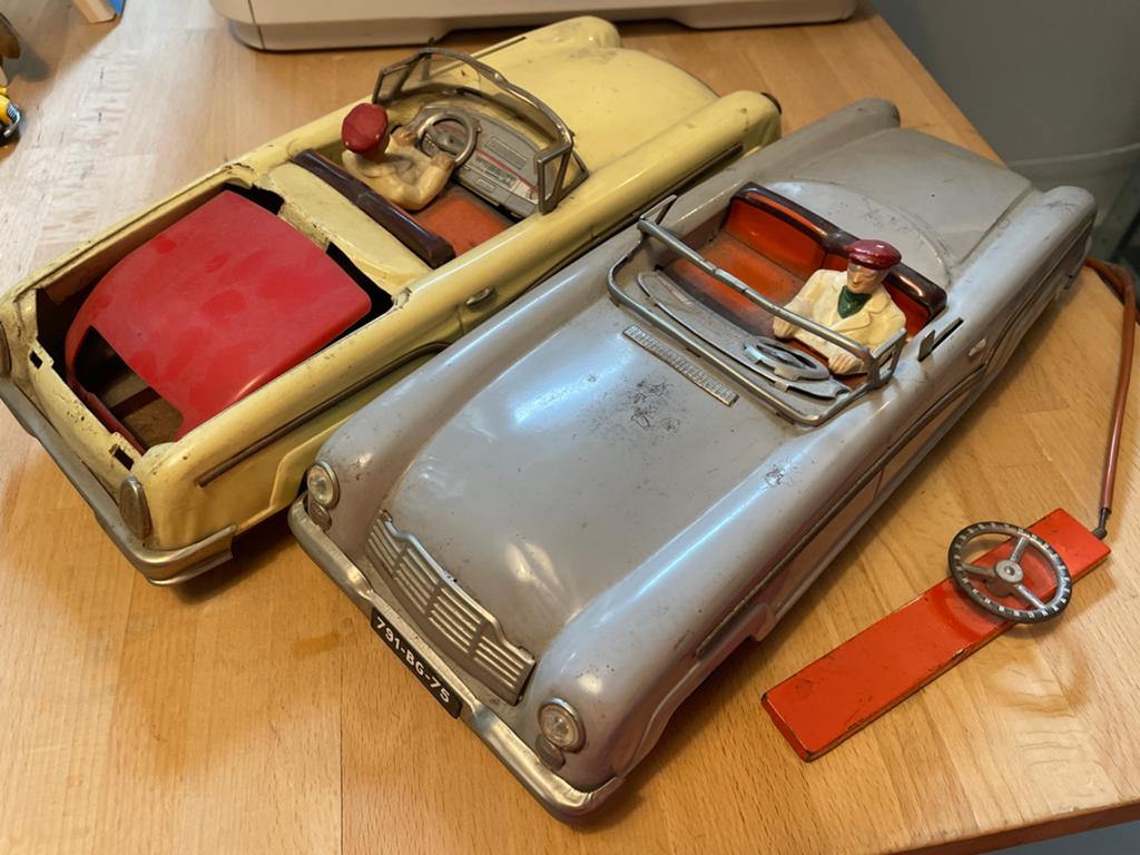 Merk Joustra Vintage Blikken Auto's met Afstandsbediening, Verzenden, Gebruikt, Afstandsbediening