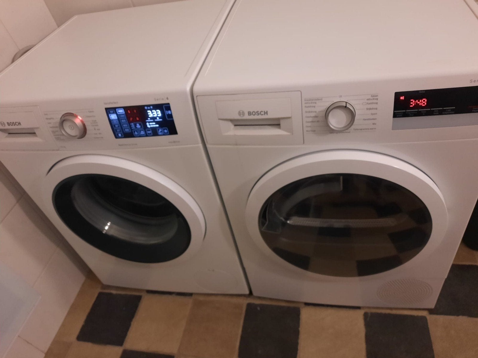 Bosch wasmachine serie 6 + Bosch warmtepompdroger, Witgoed en Apparatuur, 6 tot 8 kg, Ophalen of Verzenden, Minder dan 85 cm