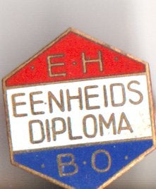 Eenheids diploma EHBO vintage broche emaille, Verzamelen, Verzenden, Zo goed als nieuw, Transport