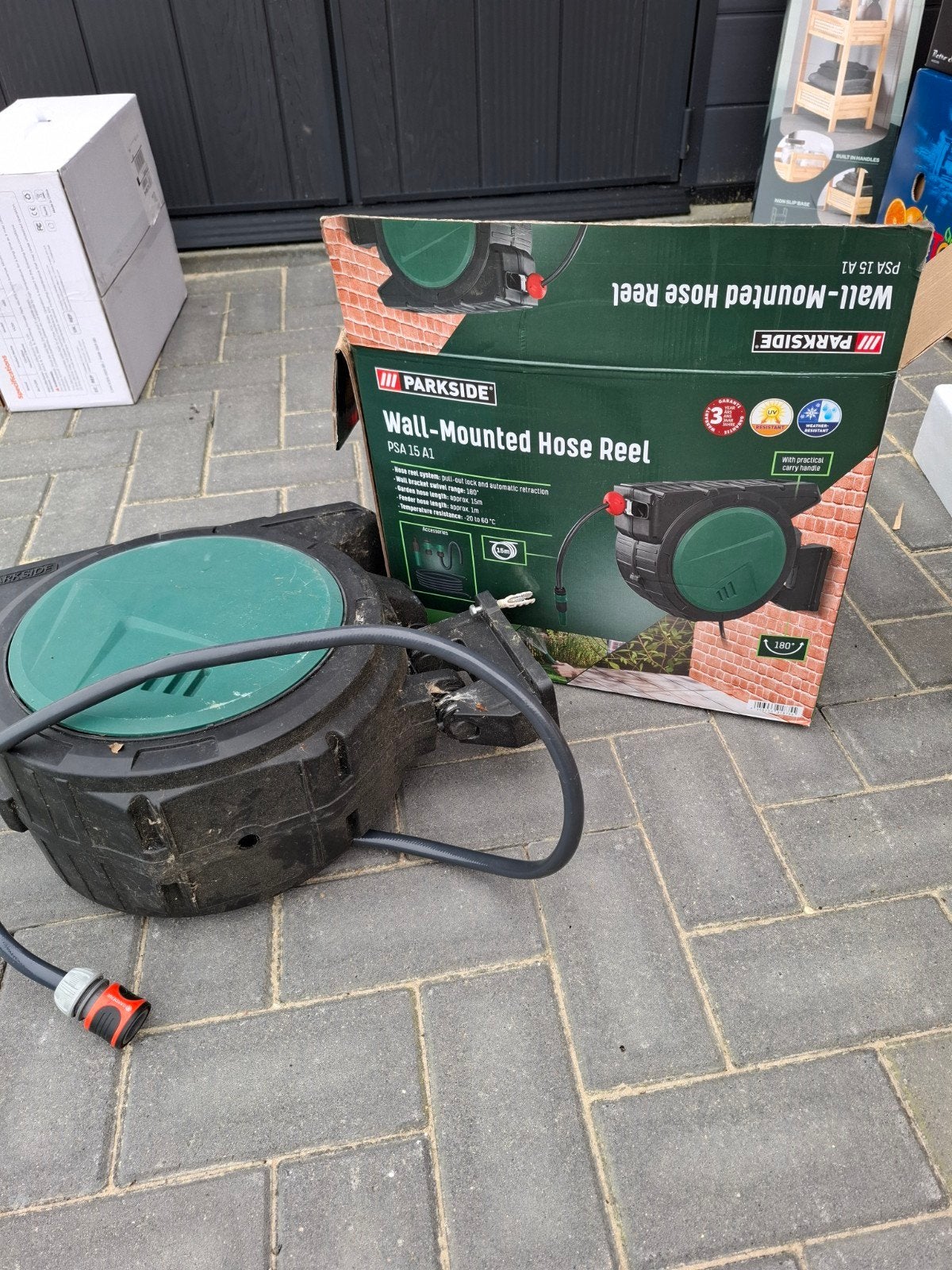 Parkside Wandslanghaspel PSA 15 A1 - 15m tuinslang, Tuin en Terras, Tuinslangen, Ophalen of Verzenden
