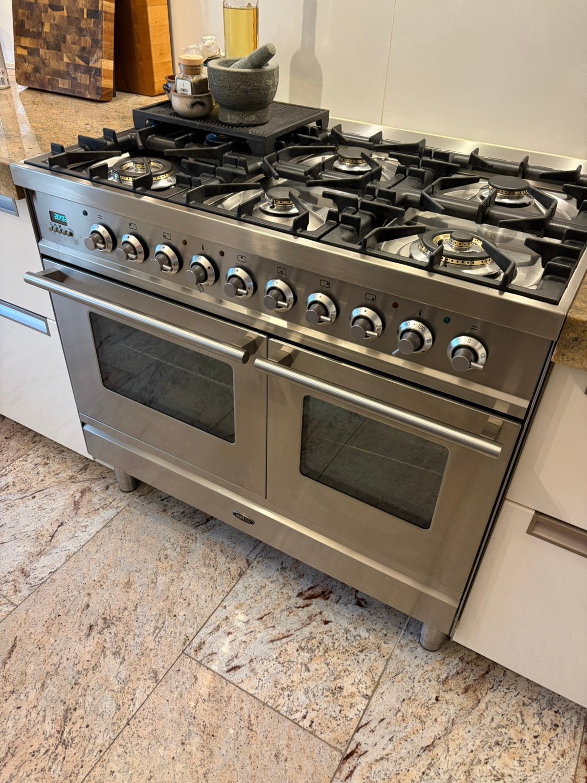 Boretti gas fornuis met2 ovens en onderlade, Witgoed en Apparatuur, Fornuizen, Ophalen, 60 cm of meer, Zo goed als nieuw, Gas