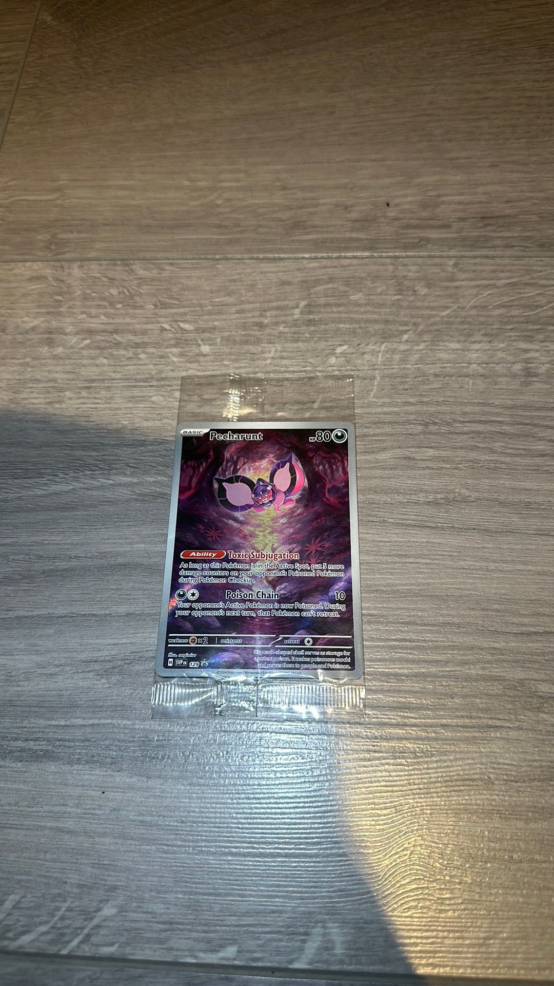 Pecharunt 129 - Promo (Sealed), Hobby en Vrije tijd, Ophalen of Verzenden, Zo goed als nieuw