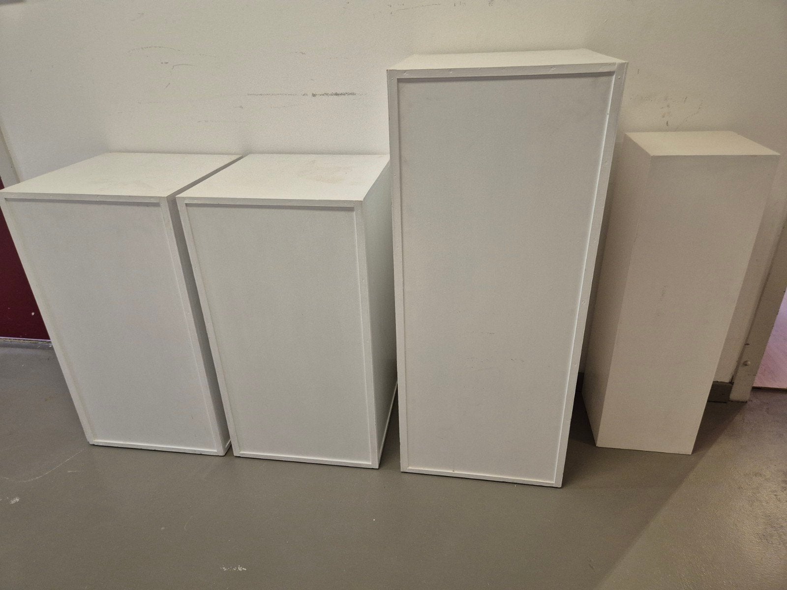 4x witte sokkel / zuil, Ophalen, Gebruikt
