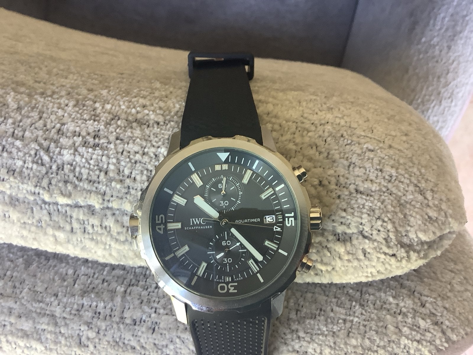 IWC Aquatimer "Sharks" Limited Edition - Zo goed als nieuw, Overige merken, Staal, Polshorloge, Kunststof