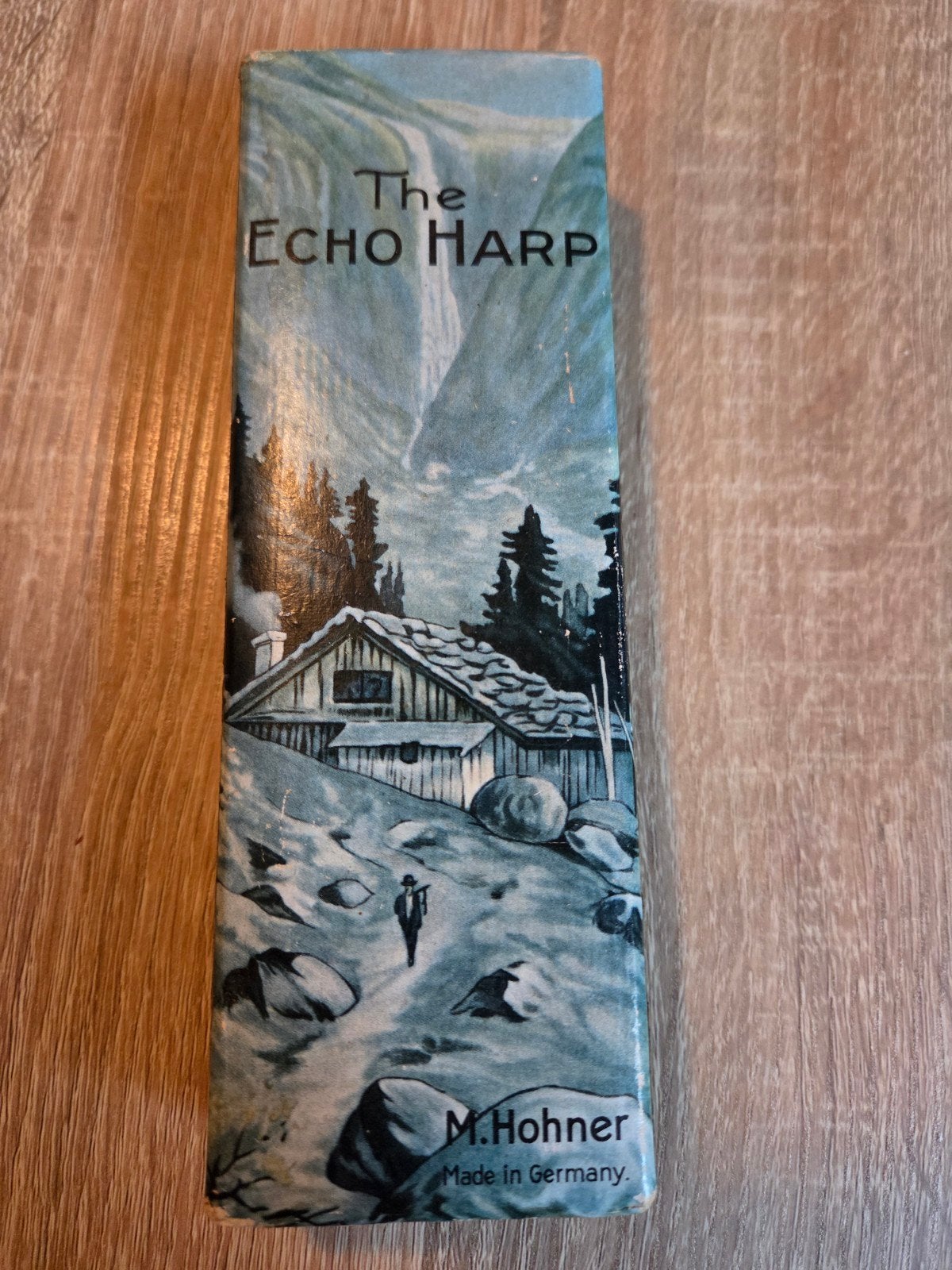 Vintage Hohner The Echo Harp Mondharmonica met doosje, Ophalen