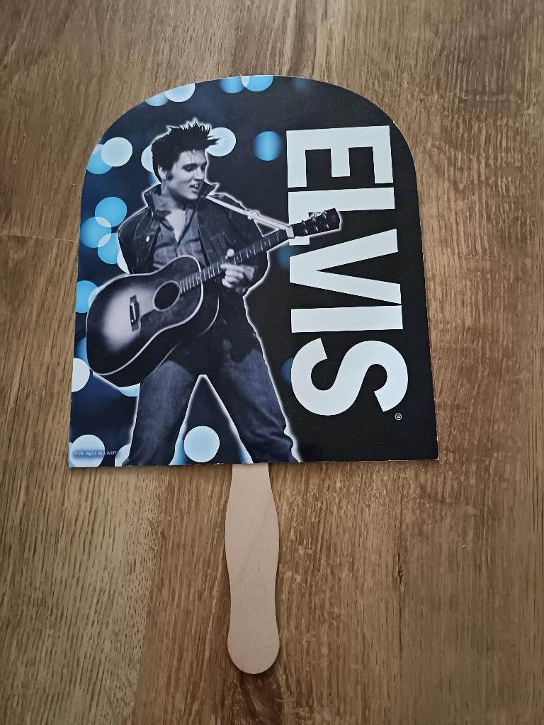 Elvis Presley waaier, Ophalen of Verzenden, Zo goed als nieuw, Foto of Kaart