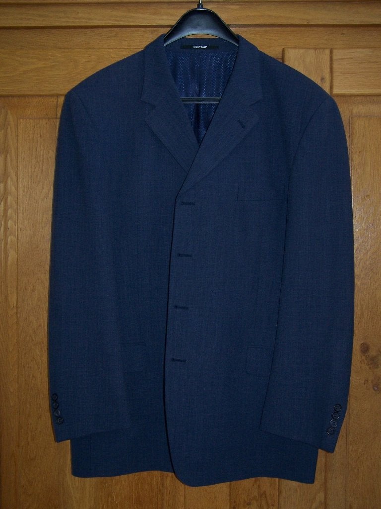 te koop: colbert blauw maat 56, Ophalen, Zo goed als nieuw, Maat 56/58 (XL), Blauw
