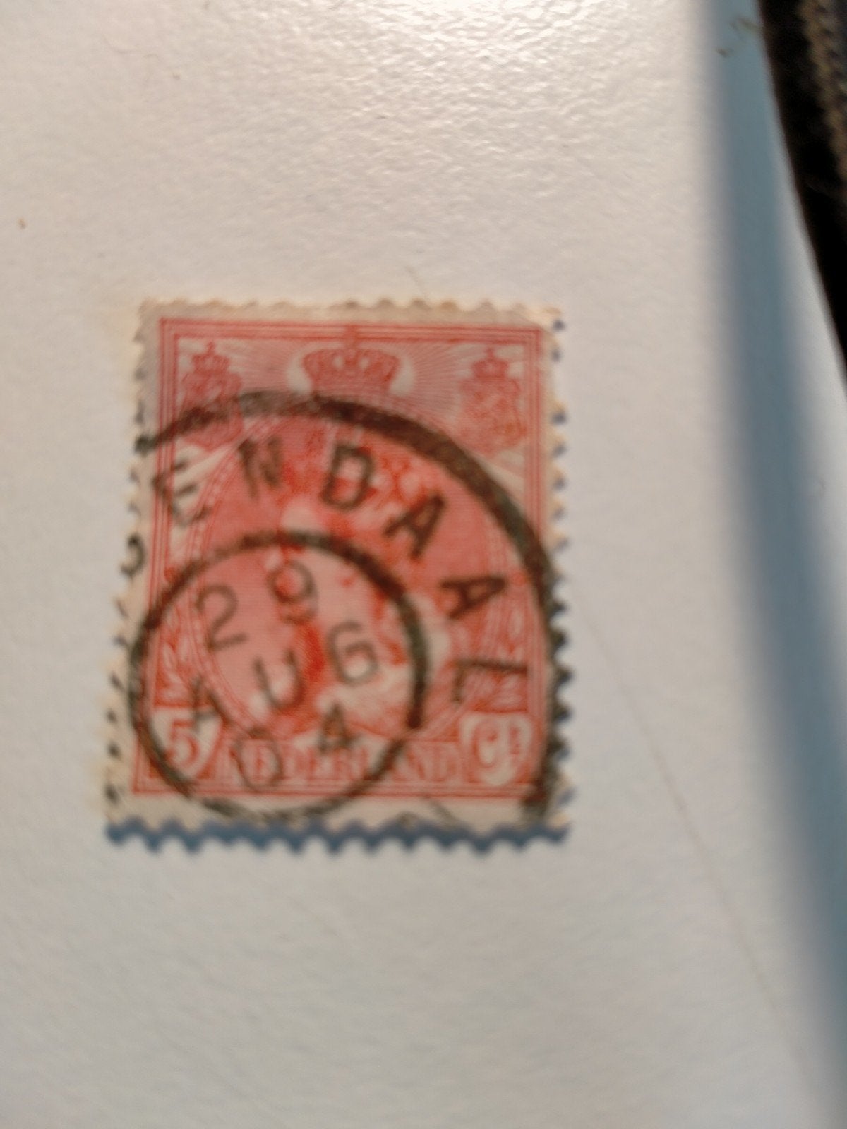 Nederlandse postzegel, gestempeld, 1896, Ophalen of Verzenden