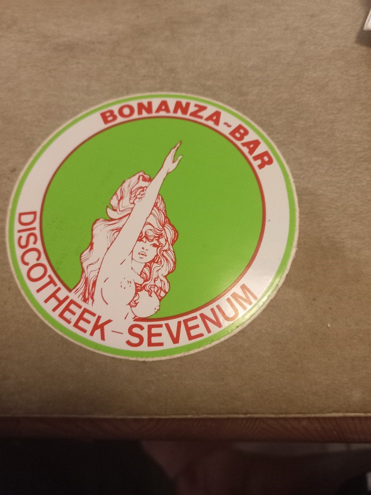Vintage Bonanza-Bar Discotheek Sevenum Sticker, Verzamelen, Ophalen of Verzenden, Gebruikt