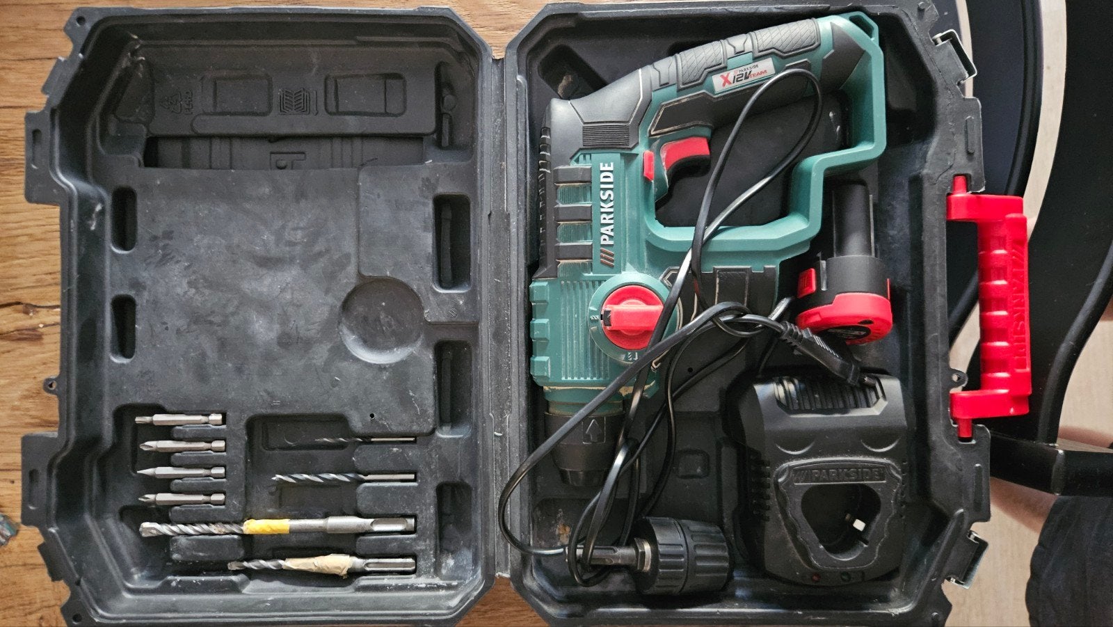 Parkside Accu Boorhamer X 12V Team met accessoires, Ophalen, Gebruikt, Boor- en/of Breekhamer, Minder dan 400 watt