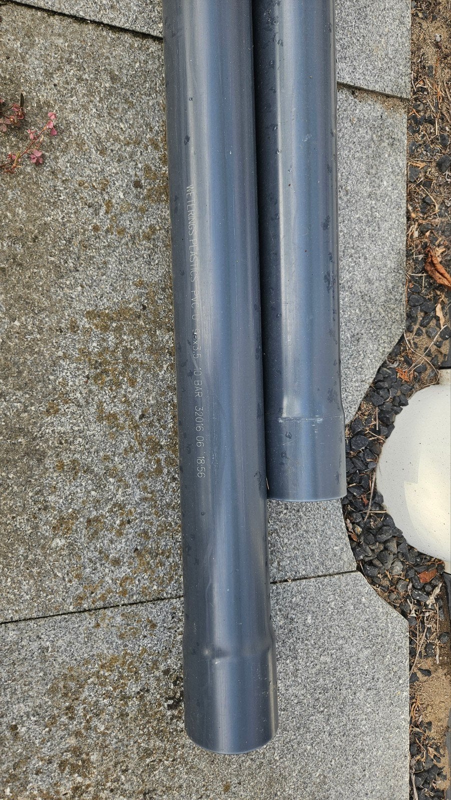 2x 5m drukvaste PVC-U 90x3,5 mm Rioolbuis, Ophalen, Pvc, Nieuw, 4 tot 6 meter