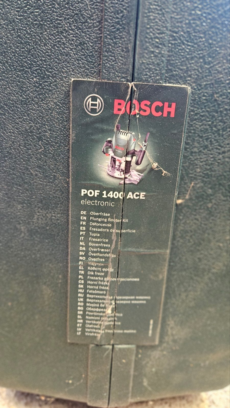 Bosch POF 1400 ACE Bovenfrees met frezenset, Doe-het-zelf en Verbouw, Ophalen, Gebruikt, Bovenfrees, Bosch