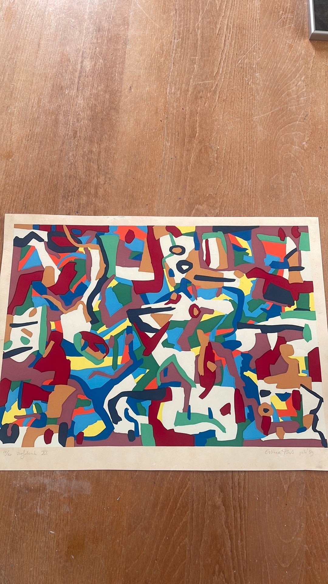 Zeefdruk Esther Post, Zeefdruk, Origineel, Abstract, Ophalen