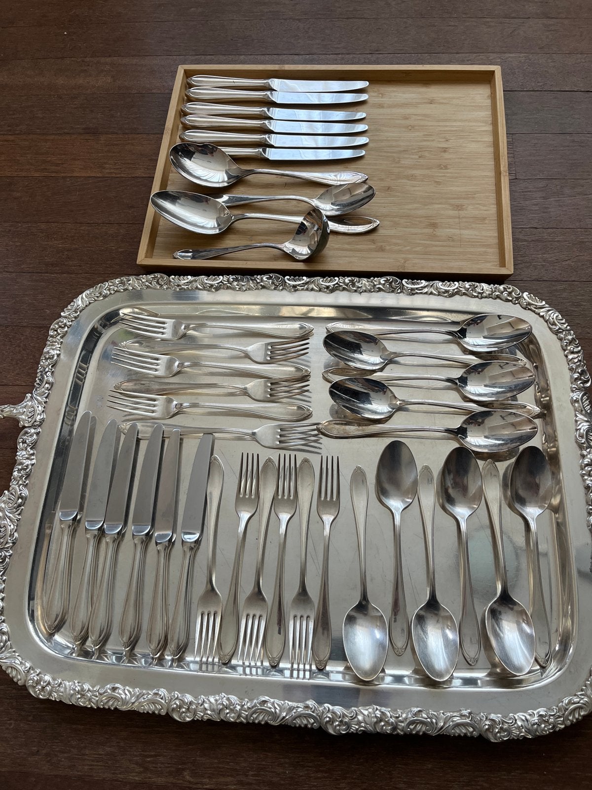 Luxe Christofle Verzilverd Bestekset - 39 Stuks, Antiek en Kunst, Ophalen