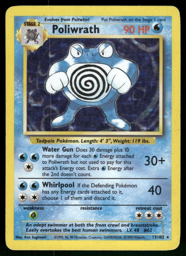 Poliwrath 13/102 - Base (EX), Verzenden, Gebruikt