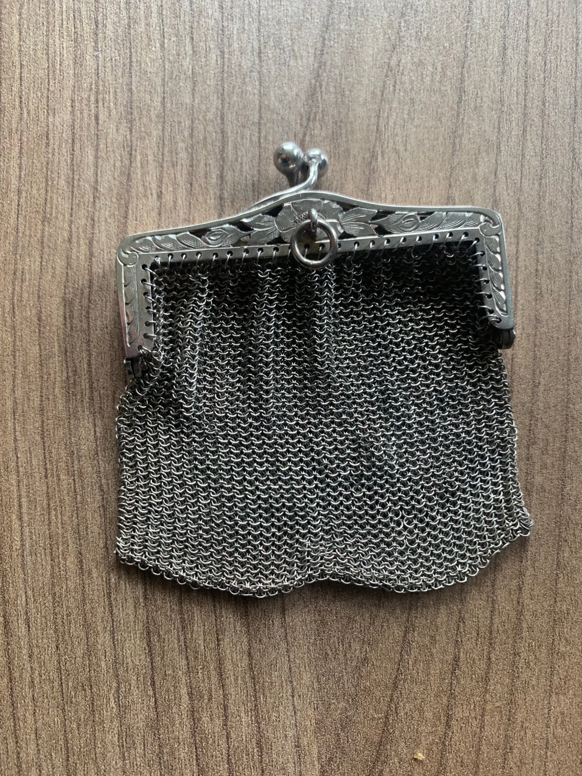 Antiek zilveren beursje maliënkolder, Antiek en Kunst, Verzenden, Zilver