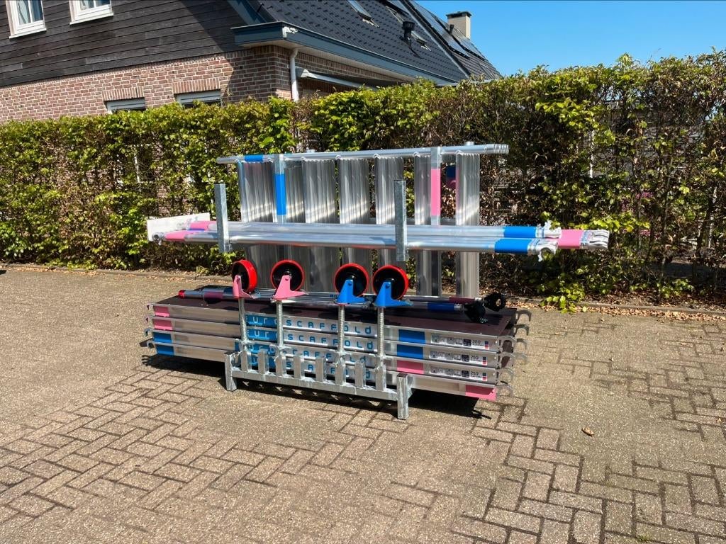 steiger steigerbok rolsteiger, Doe-het-zelf en Verbouw, Ladders en Trappen, Ophalen, Nieuw, Ladder, 4 meter of meer