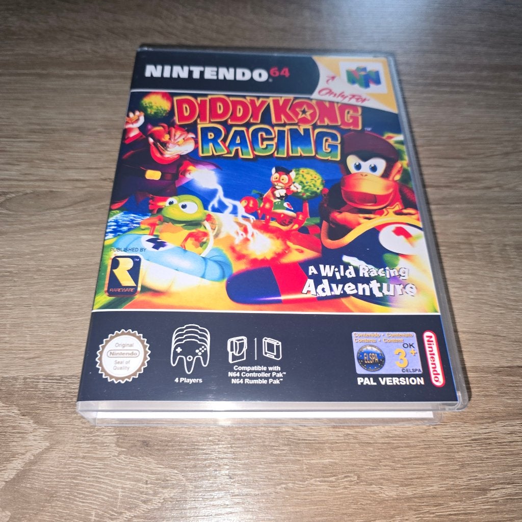 Diddy Kong Racing N64 Game Case (3), Spelcomputers en Games, Games | Nintendo 64, Verzenden, 1 speler, Racen en Vliegen, Zo goed als nieuw