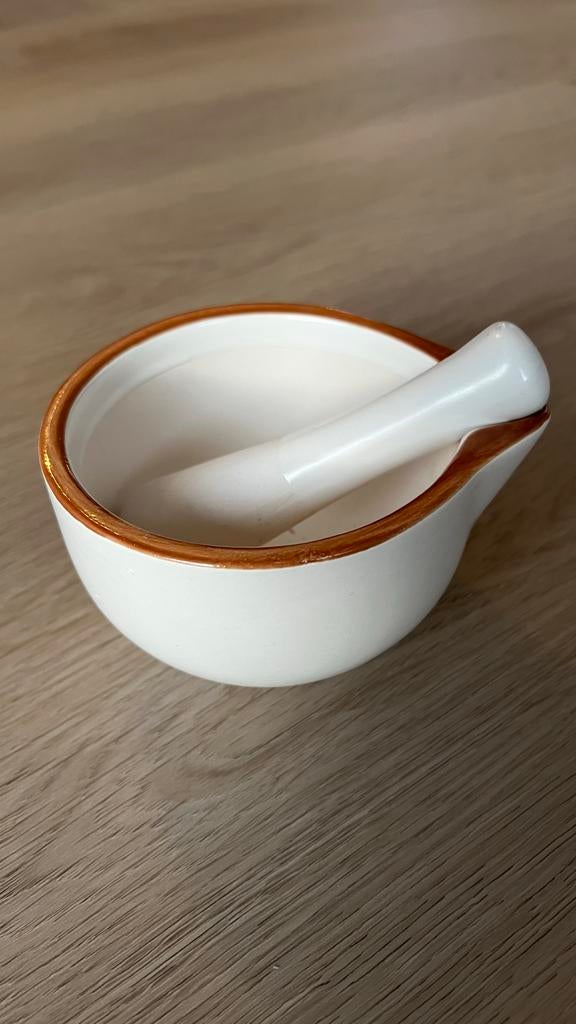 Mooie vijzel met stamper, Ophalen of Verzenden, Zo goed als nieuw