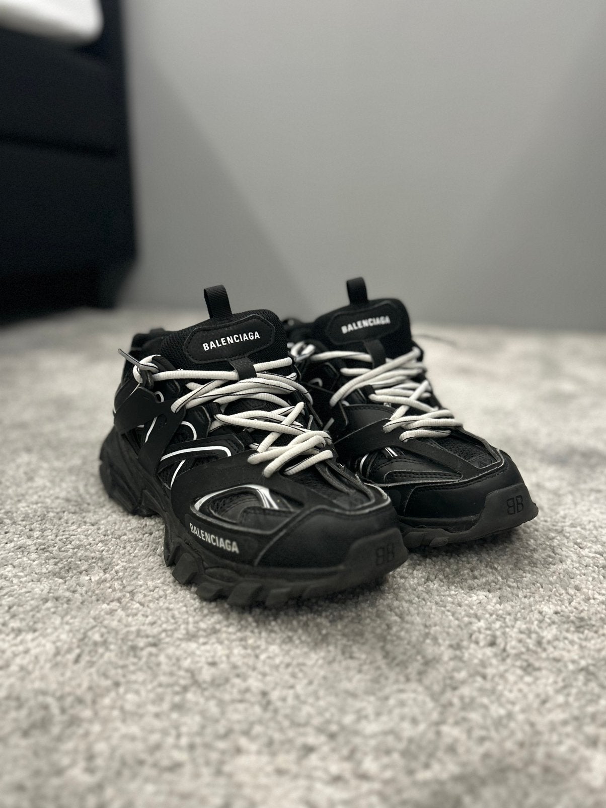 “Balenciaga track” Black&White, Ophalen, Zwart, Overige typen, Gedragen