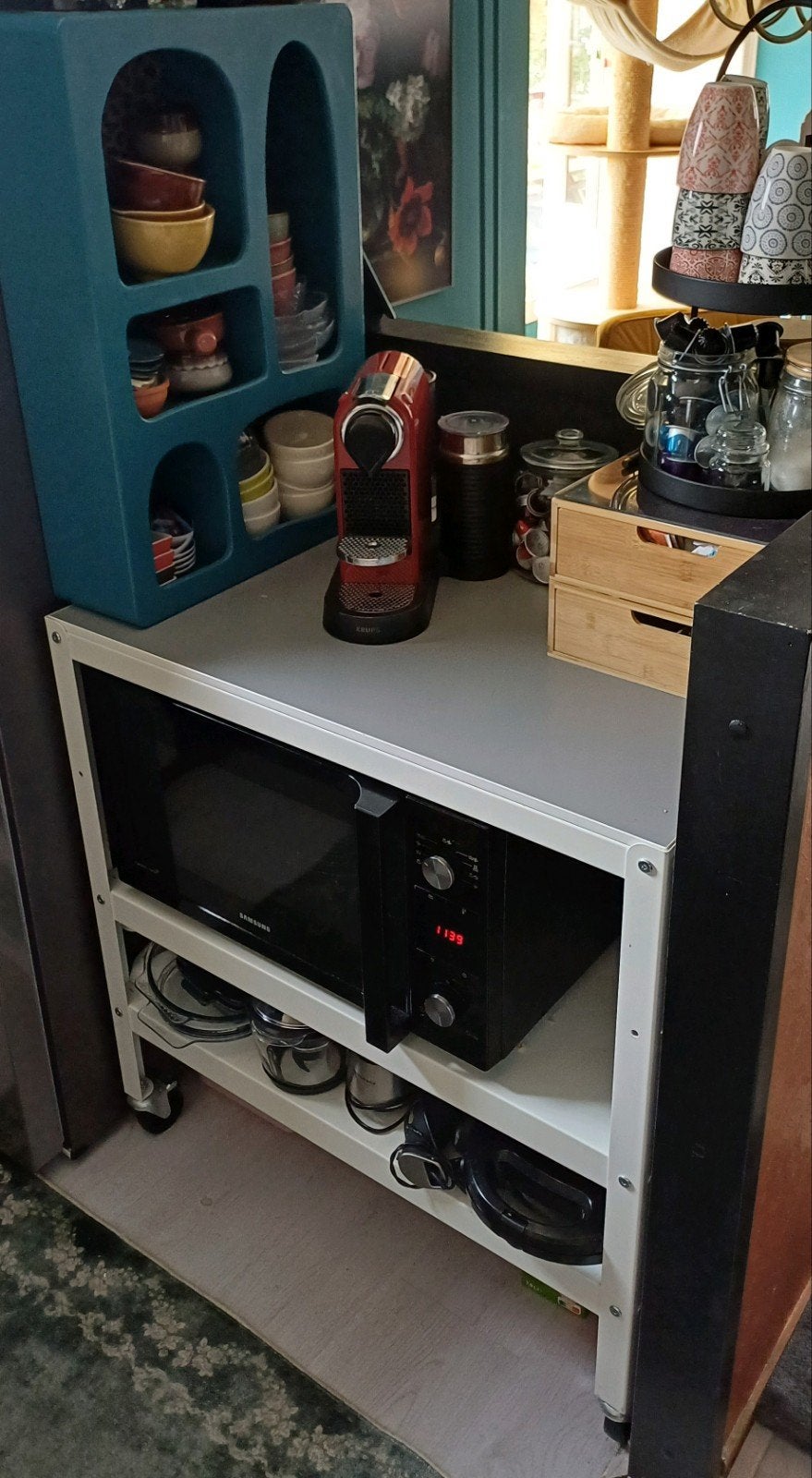 Ikea Bror roltafel trolley wit 85x55, Huis en Inrichting, Keuken | Keukenelementen, Ophalen, Wit, 50 tot 100 cm, Zo goed als nieuw