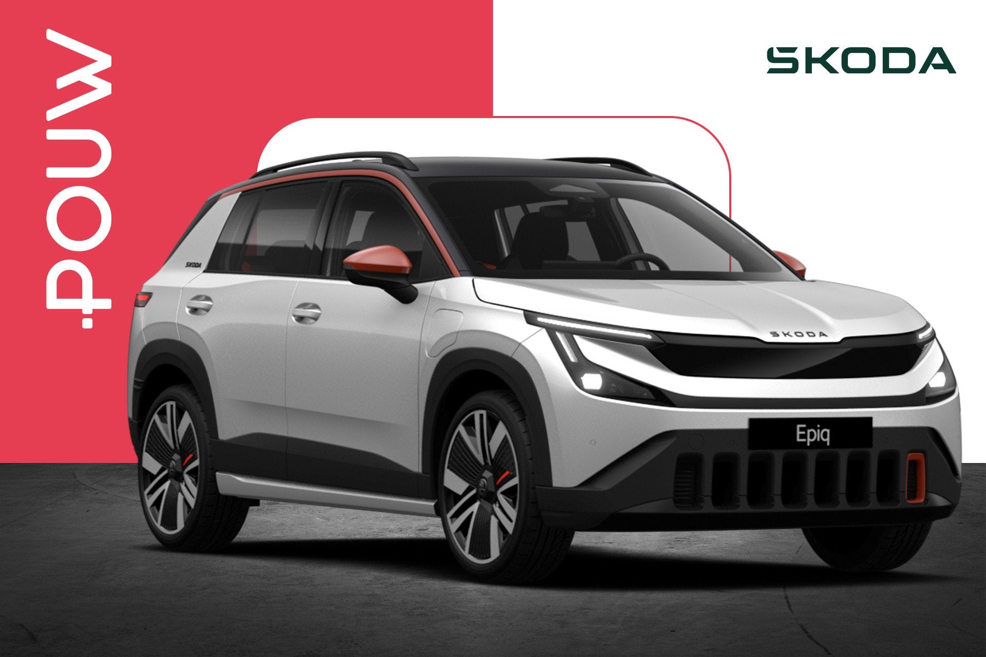 Skoda Epiq 211pk First Edition 56 kWh | Trekhaak Afneembaar, Auto's, Skoda, 12 maanden, Wit, 56 kWh, Nieuw