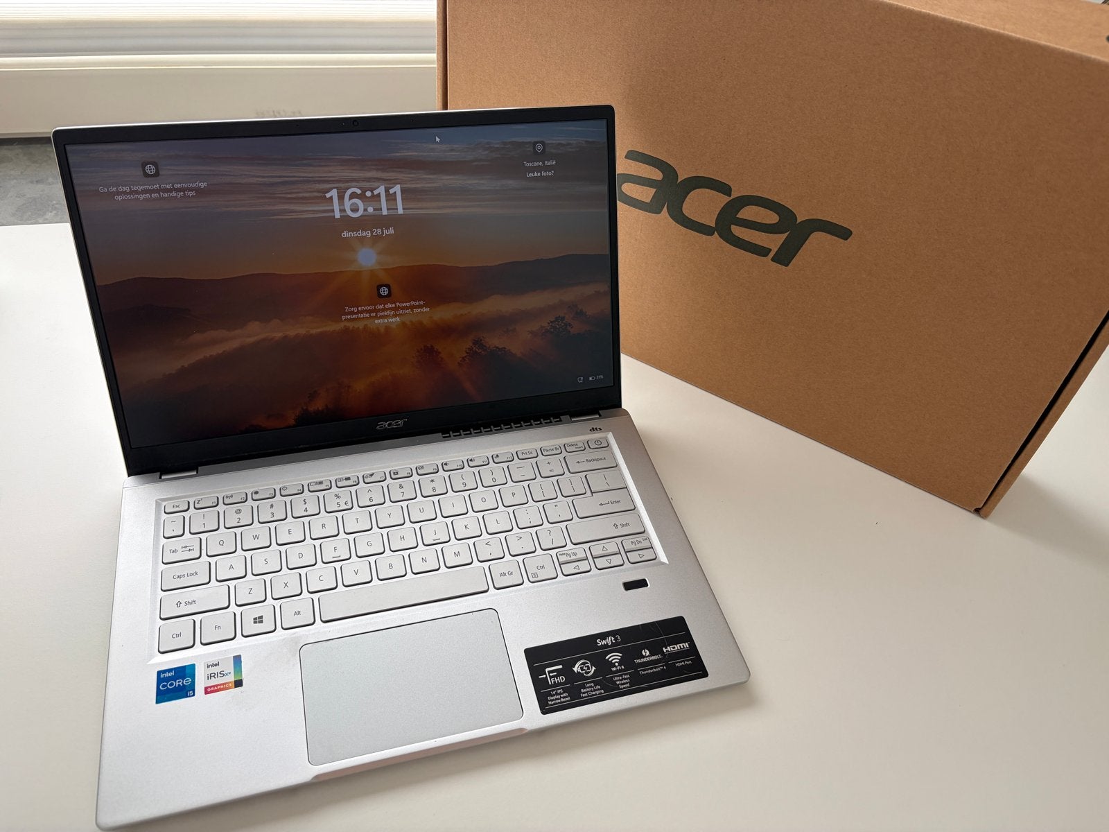 Acer Swift 3 i5 16GB RAM 512GB SSD Laptop, Computers en Software, Windows Laptops, Ophalen, Qwerty, 14 inch, Zo goed als nieuw