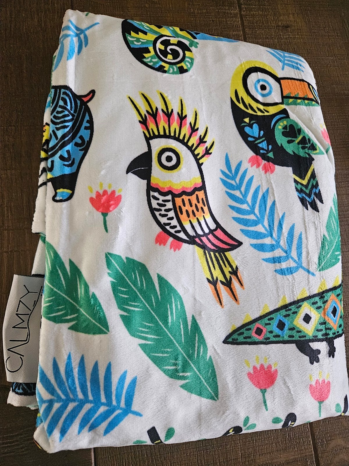 Calmzy verzwaringsdekenhoes met vrolijke dierenprint, Overige merken, Jongetje of Meisje, Ritssluiting, Wit