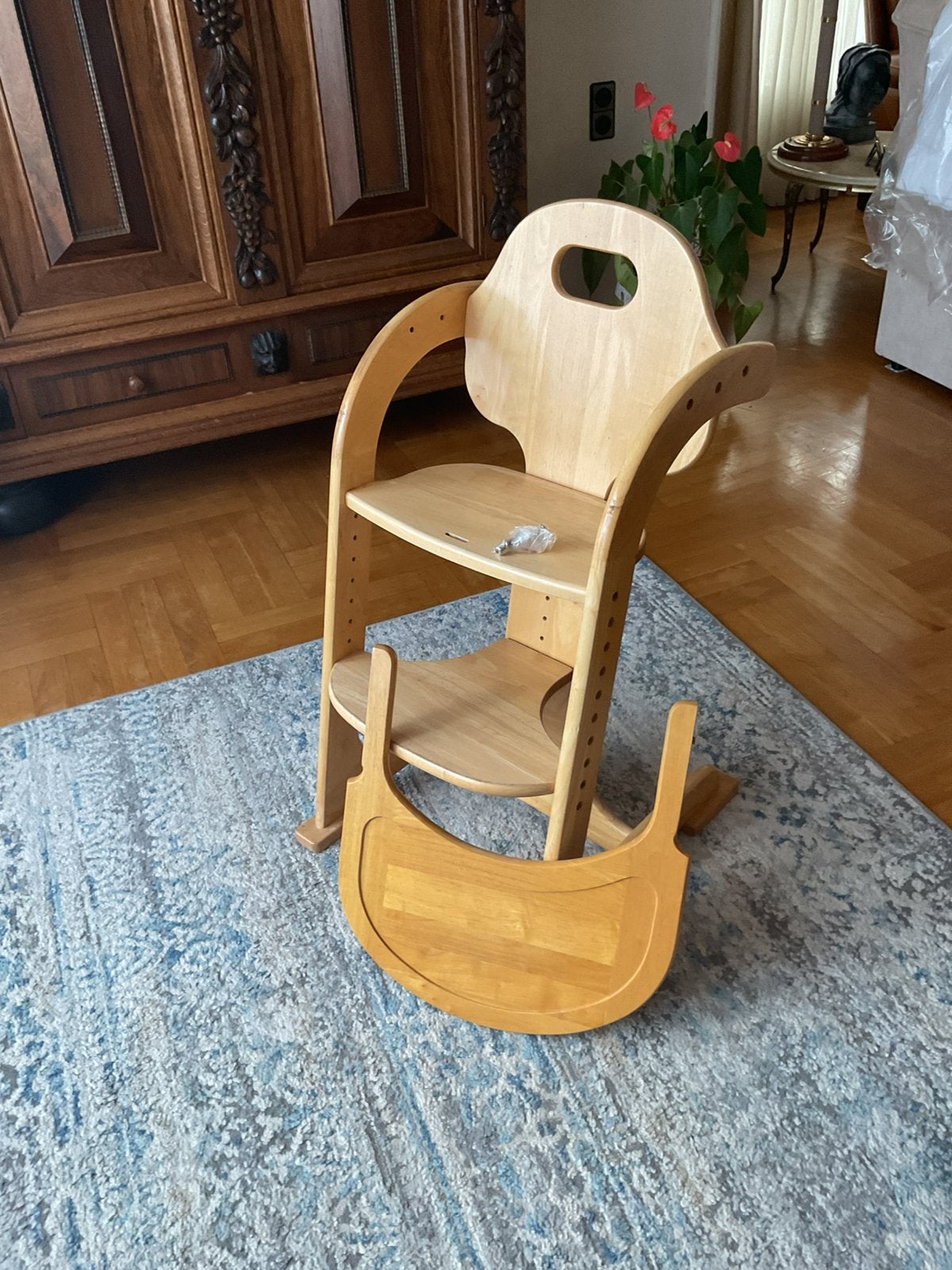 Houten meegroei kinderstoel, Ophalen, Gebruikt, Meegroeistoel, Afneembaar eetblad